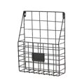 thumbnail image 1 of Nordic Style Letter Holder Book Organizer Wrought Iron Office Desktop Document Storage Rack (Black), 1 of 3