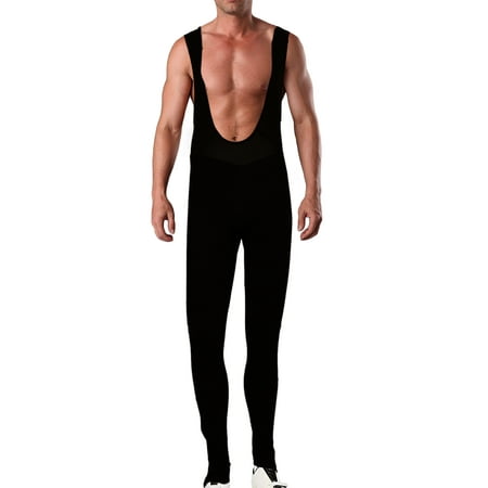 men's 3d gel padded elite design winter thermal cycling bib tights pants (black, (Best Winter Bib Tights)