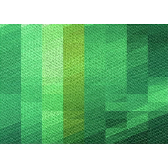 Ahgly Company Indoor Rectangle Patterned Neon Green Area Rugs, 8' x 12'