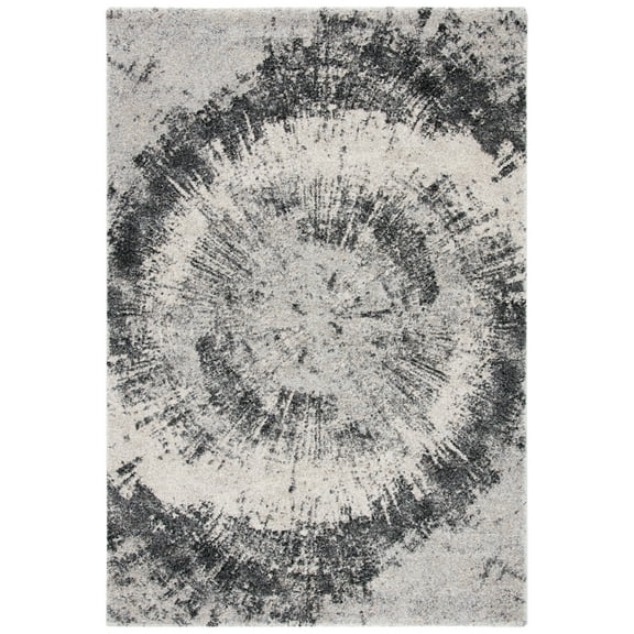 SAFAVIEH Retro Dzvezda Abstract Area Rug, Grey/Ivory, 8' x 10'