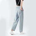 thumbnail image 5 of hoksml Girls Barrel Pants, UPF 50+ Elastic Waist Kids Back to School Water Resistant Trousers with Pockets, 5 of 6