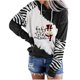 thumbnail image 5 of Moda mujer cuello redondo manga larga otoño camiseta Navidad impresión blusa con capucha Tops Fridja fksj4444, 5 of 6
