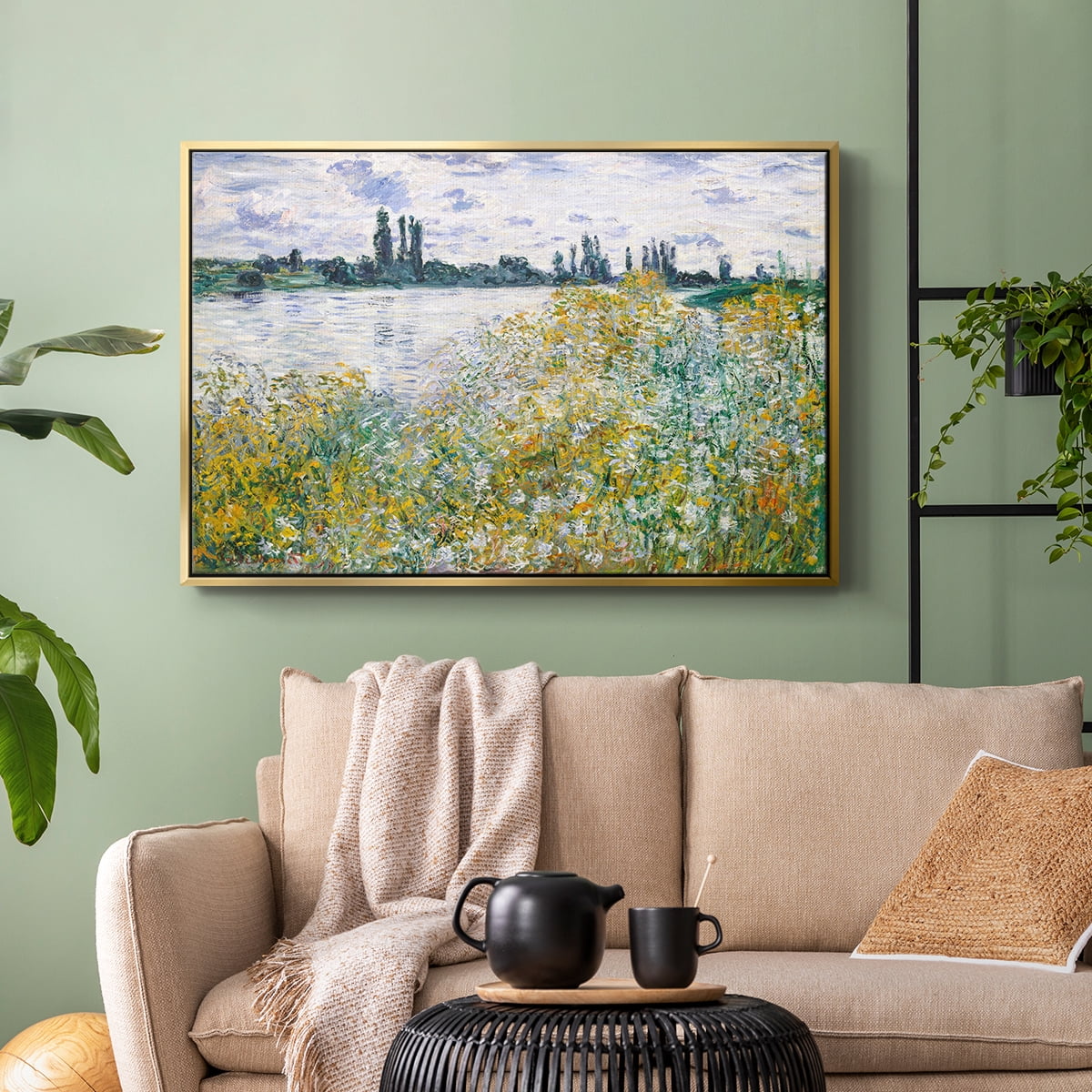 Vintage Landscape-XXVIII By Wexford Home Framed in Gold Wood Gallery Wrapped Canvas 25 in. x 37 in.