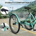 thumbnail image 3 of ABORON Adult Mountain Tricycle, 7 Speed Three Wheel Bike, 24/26/27.5 Inch Adults Trikes for Seniors with Shopping Basket, Exercise Men's Women's Tricycles, 3 of 11