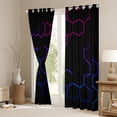 thumbnail image 3 of jejeloiu Colorful Hexagon Honeycomb Curtains Pack of 2 (42x84 Each),Modern Abstract Geometric Curtains Blackout,Multicolor Ombre Bedroom Curtains For Men Women,Ultra Soft Home Decor, 3 of 6