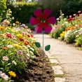 thumbnail image 5 of Metal Flowers for Outside Iron Garden Stakes Decorative with Rotating Petals, 22.84 Inches Tall for Courtyard Yard Ornament, 5 of 6