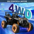 thumbnail image 7 of OTTORD 24V UTV 2 Seater Electric Car Vehicles for Big Kids, Black, 7 of 7
