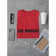 thumbnail image 3 of "Los Angeles" City Black Quote Across The Chest Men T-Shirt, Male x-Large, 3 of 4
