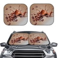 thumbnail image 2 of Balery Coffee Beans Chocolate Splash Parasol para parabrisas de coche de 2 piezas | Parasol plegable para parabrisas delantero de coche para la mayoría de sedanes-Small, 2 of 6