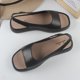thumbnail image 4 of Traje de verano Sandalias Punta cuadrada Moda para mujer Color sólido Punta abierta Casual Parte trasera plana Zapatos de mujer con cinturón fresco, 4 of 6