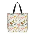 thumbnail image 1 of Disketp Colorful Bow Knots1 Bolsa Tote de Lona para Mujer, Bolso de Hombro y Cruzado con Cierre de Cremallera, 1 of 7