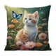 thumbnail image 2 of Funda de almohada con estampado de animales adorables de 45 x 45 cm | Cojín decorativo de nailon suave y elastano para sofá cama y sala de estar | Uso interior y exterior | Decoración navideña de, 2 of 6