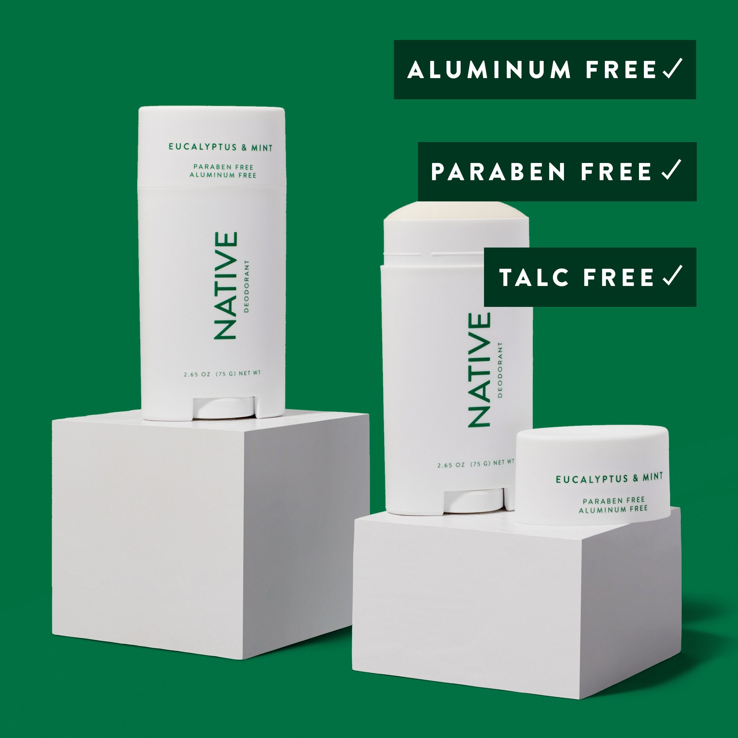Native Deodorant, Eucalyptus & Mint, Aluminum Free, for Women and Men, 2.65 oz - image 3 of 9