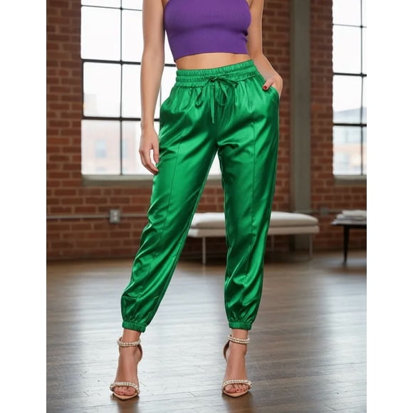 Jogger elegante verde bandera chica
