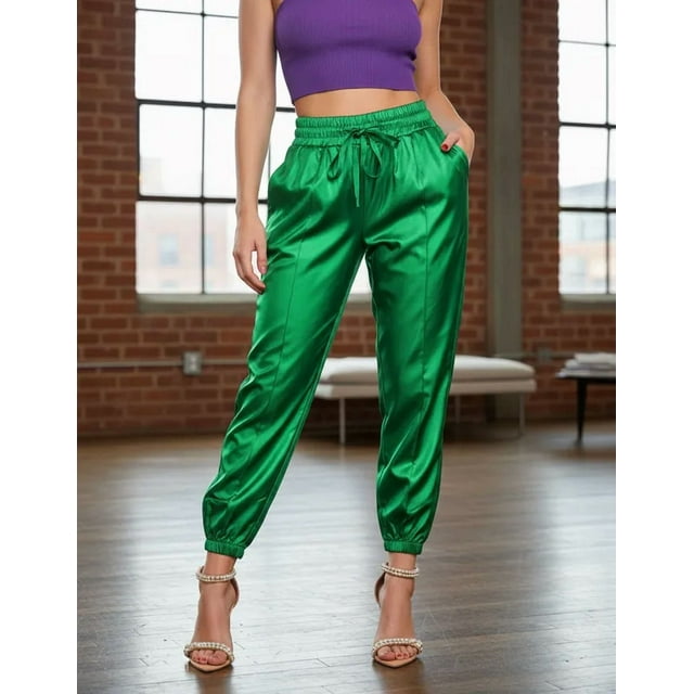 Jogger elegante verde bandera chica
