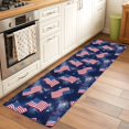 thumbnail image 3 of Independence Day Washable Runner Rugs 2'x6', American Flag Fantasy Romantic Firework Low Pile Throw Entryway Rug Non-Slip Sturdy Edge Binding Carpet for Indoor Bedside Entrance Bedside, 3 of 9