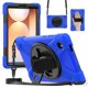 thumbnail image 1 of Funda para Samsung Galaxy Tab A9, Funda Protectora de Silicona Anti-caída + Capa de PC con Asa, Soporte, Correa para el Hombro, Resistente a Golpes, Tres Pruebas, Funda Protectora para Tablet, Azul,, 1 of 10