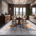 thumbnail image 4 of FULIE Rug for Living Room Washable Non-slip Area Rug,4'x6'Rug,Blue/Orange, 4 of 7