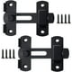 thumbnail image 1 of Pestillos de puerta con pestillo abatible negro Uspacific de acero inoxidable, pestillo de seguridad para puerta corrediza, cerradura para puerta de mascotas, gabinete, muebles, ventana, acabado, 1 of 6