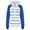 Blue, variant on AOOCHASLIY Ladies Coat Clothes Women Fashion Casual Stripe Print Zipper Long Sleeve Pocket Loose Coat