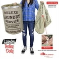 thumbnail image 6 of dbest products Laundry Trolley Dolly with Beige Hamper Bag and Wheeled Cart, 6 of 6