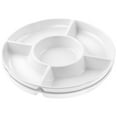 thumbnail image 4 of 2pcs Appetizer Serving Trays Divided Snack Trays 5-Section Fruit Plates Home Restaurant Serving Platter, 4 of 7
