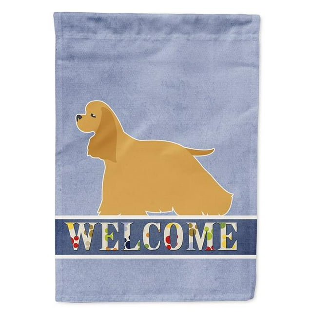 Carolines Treasures BB5490CHF Cocker Spaniel Welcome Flag Canvas House Size