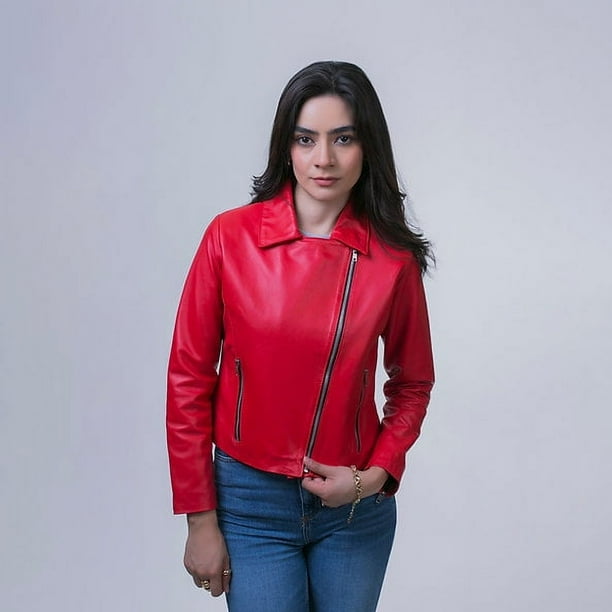 CHAMARRA AMEIRO PIEL BORREGO ROJO