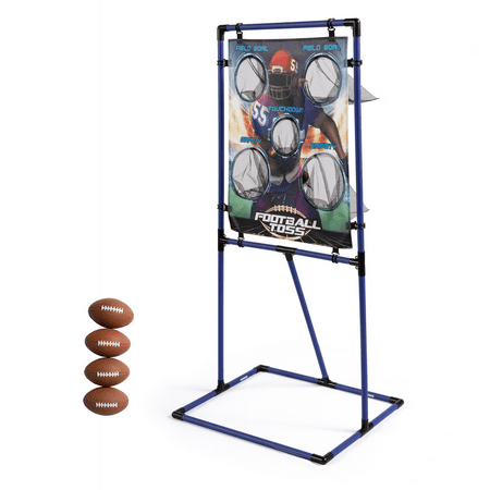 Sport Squad Target Toss Game Set, Football Toss or Baseball Toss, Portable Indoor/Outdoor Fun, Includes 4 Balls