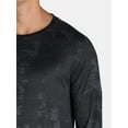 thumbnail image 4 of Athletic Works Men's Jacquard Active Tee with Long Sleeves, Sizes S-3XL, 4 of 5