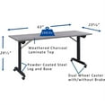 thumbnail image 4 of Lorell Training Table,Folding,Mobile,63"x23-5/8"x29-1/2" ,WTHRDCL/BK (LLR60736), 4 of 6