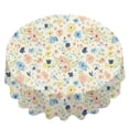 thumbnail image 2 of Pioneer Flower Floral Print Pattern Round Tablecloth 60 X 60 Inch, Wrinkle Resistant Wipeable Table Cloth for Kitchen Dining Picnic Patio Party, 2 of 6