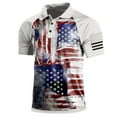 thumbnail image 1 of Polo à Col Rabattu Imprimé Floral en Polyester Blanc pour Hommes, Chemise à Manches Courtes à Fermeture Éclair et Impression Numérique 3D pour Hommes, Mode Décontractée, 1 of 2