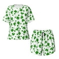 thumbnail image 4 of Picia St Patrick's Day4 Pajamas Sets for Women Soft Short-Sleeved Pjs with Lounge Shorts Two Piece Sleepwear-Small, 4 of 9