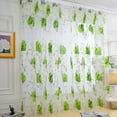 thumbnail image 2 of Voile Sheer Curtains Set of 2, Sheer Curtain Scarf Drapes Rod Pocket Crushed Window Panels for Bedroom Living Room Kitchen, 2 PCS Vines Leaves Tulle Door Window Curtain Drape, 2 of 3