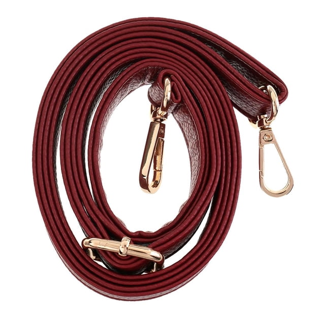 Bolso de mano de moda de 135cm y 2,5 cm de ancho, correa para hombro, cuerpo cruzado, cuero PU Vino rojo Hugo Correas de bolso ajustables