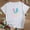 White, variant on QUNYINEY Crew Neck Women's T-Shirts Pullover Short Sleeve Casual Easter Tops Loose Women's Tops