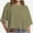 Khaki green, variant on Women's Comfy Basic Workout Gym Short Sleeve Crop Tops Casual Loose Oversized T-Shirts