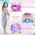 thumbnail image 3 of MUSICOZY Girls Princess Dress Up Toys,Baby Princess Dress Up Clothes Rainbow Mermaid Cape Kit 9 Pcs Gift Set for Little Girls 3 4 5 6 7 8 Years,kids Costume Set Props fot Halloween Christmas,Purple, 3 of 6