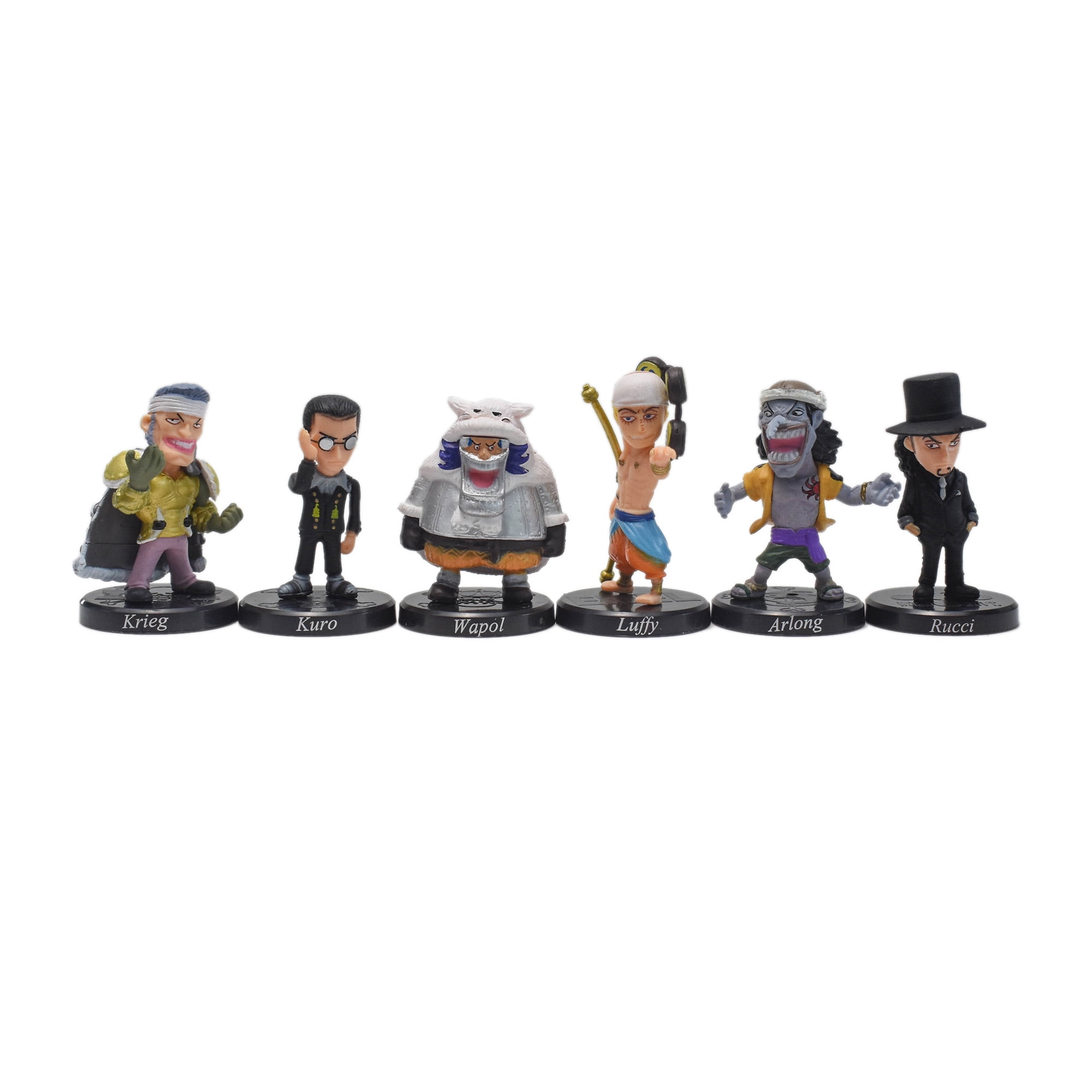 One Piece Anime Figures 12pcs Set Luffy Buggy Krieg Kuro Wapol Arlong Rucci Morgan Crocodile Sbanks Moriab Enel Action Figure Walmart Com