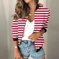 thumbnail image 2 of Womens Zip Up Hoodies Striped Color Block Casual Loose Long Sleeve Crop Sweatshirt Open Front Jacket Hooded Tops,White 1,XL, 2 of 5
