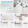 thumbnail image 4 of No Hook Shower Curtain, Black Coastal Shower Curtains for Bathroom with See Through Top Window, Coral Starfish Seaside Summer Beach Waterproof & Washable Bath Curtain 60"x72", 4 of 9