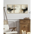 thumbnail image 7 of SHENIFY Black Gray Abstract Landscape Wall Art Brown Tan Neutral Minimalist Modern Decor Artwork Prints Rustic Office Bedroom 12x16in3pcs Natural Framed, 7 of 7