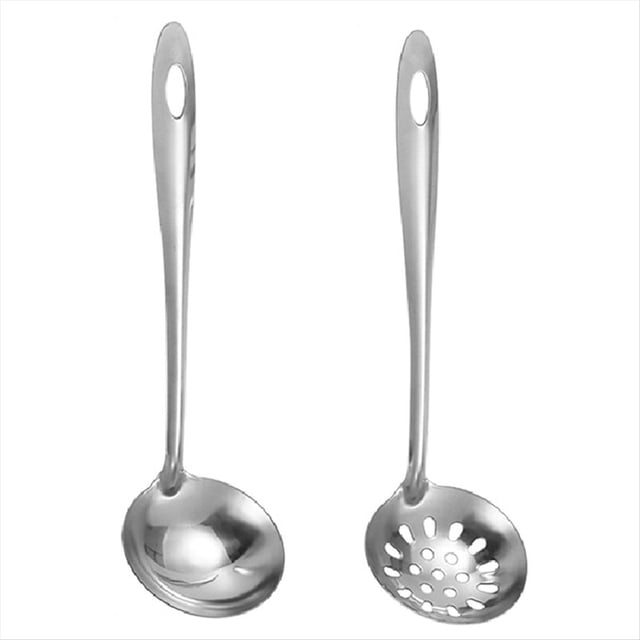 Colador de Acero Inoxidable, Cuchara Sopera, Accesorios de Cocina, Cuchara para Olla Caliente, Cuchara Sopera de , Colador Pequeño A