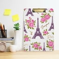 thumbnail image 6 of FMSHPON Paris Eiffel Tower Clipboard Hardboard Wood Nursing Clip Board and Pull for Standard A4 Letter 13x9 inches, 6 of 7