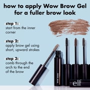e.l.f. Wow Brow Gel, Neutral Brown, 0.12 oz
