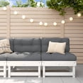 thumbnail image 1 of vidaXL Middle Sofas with Cushions 2 pcs White Solid Wood Pine, 1 of 5