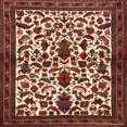 thumbnail image 1 of Ahgly Company Machine Washable Indoor Square Traditional Saffron Red Area Rugs, 4' Square, 1 of 7