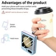 thumbnail image 5 of TECH CIRCLE Case for Samsung Galaxy Z Flip5 (2023) - Hard Plastic Shockproof Rugged Phone Case Slim Fit Lightweight Cover with Phone Ring Stand Holder, Skyblue, 5 of 9