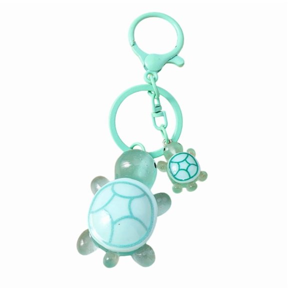 Plastic 3D Turtles Charm Keychain Accessory Fashionable Animal Shape Key Rings Tortoise Bag Decoration for Women